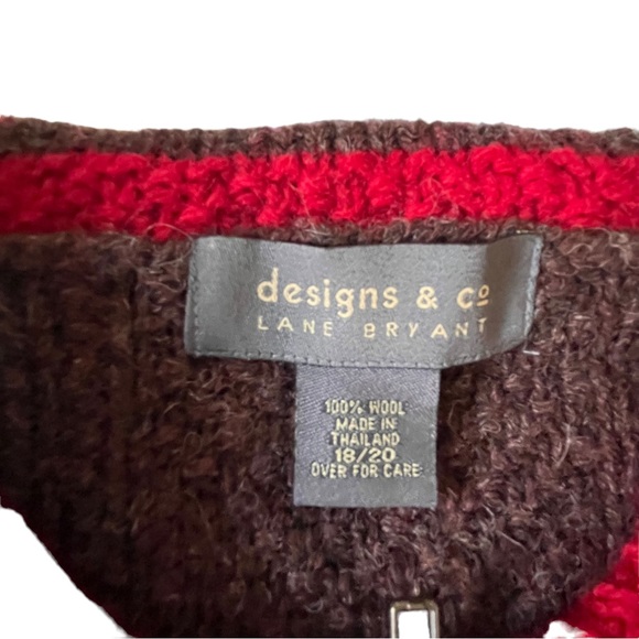 Lane Bryant 100 Wool Winter Cardigan Holiday Sweater size 18/20 GORGEOUS - Picture 13 of 15